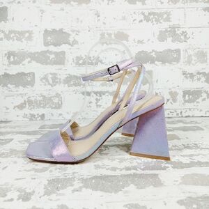 New BP. Parrker Platform Purple Metallic Party Heel Sandals X311